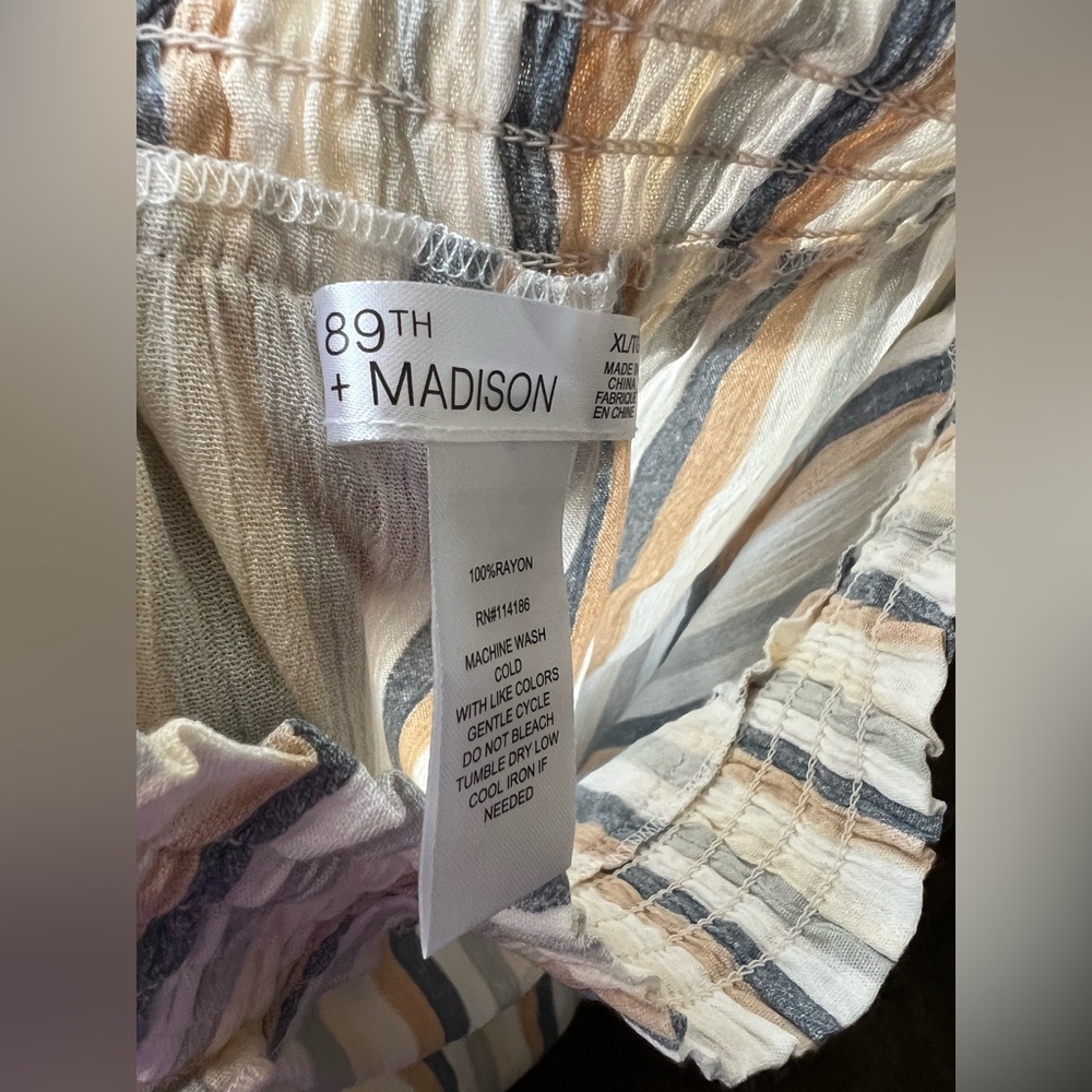 89 & Madison - XL - Pants - Multi colored Striped - Picture 4 of 5